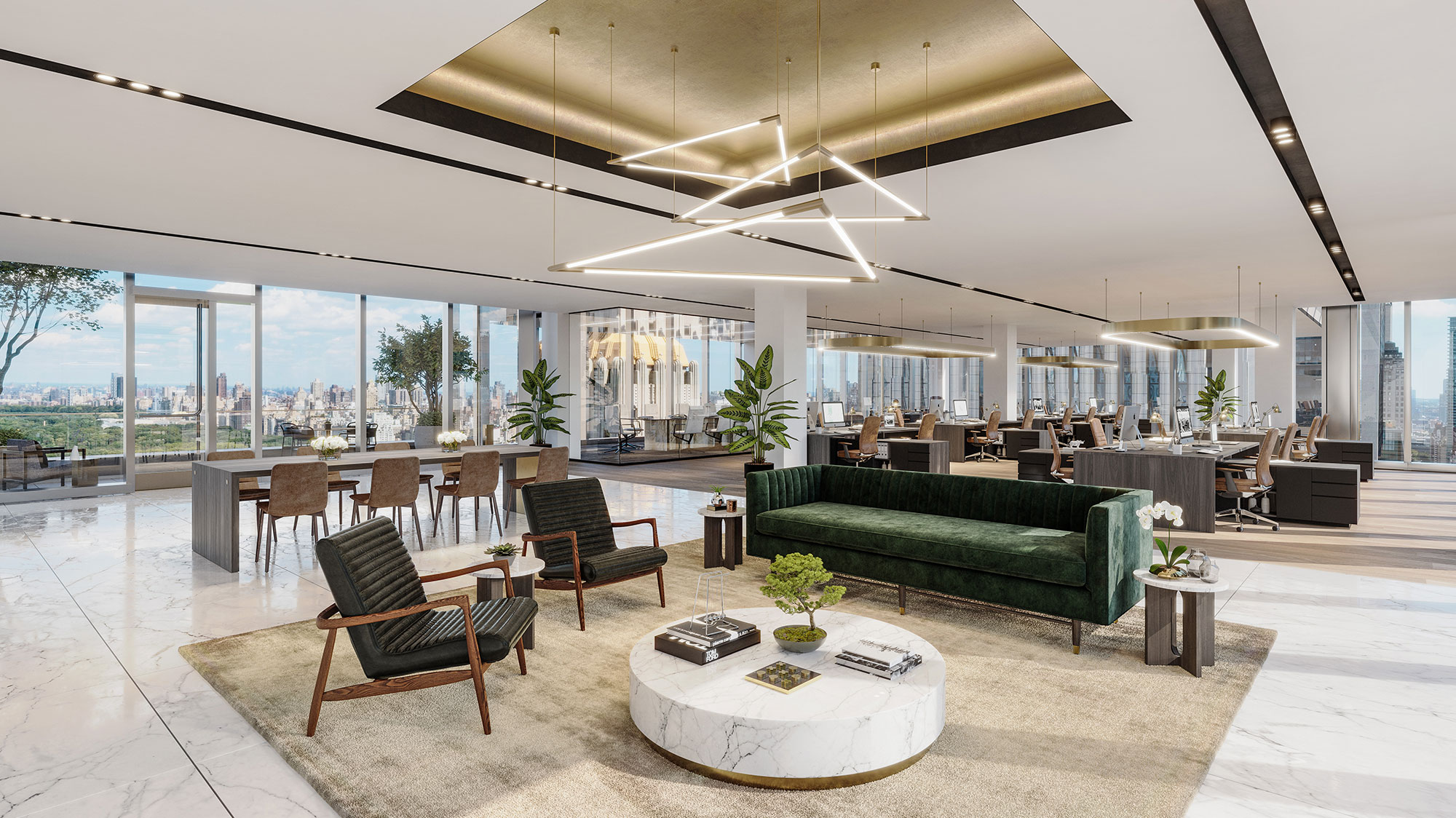 A stunning high-end New York City office with a modern design